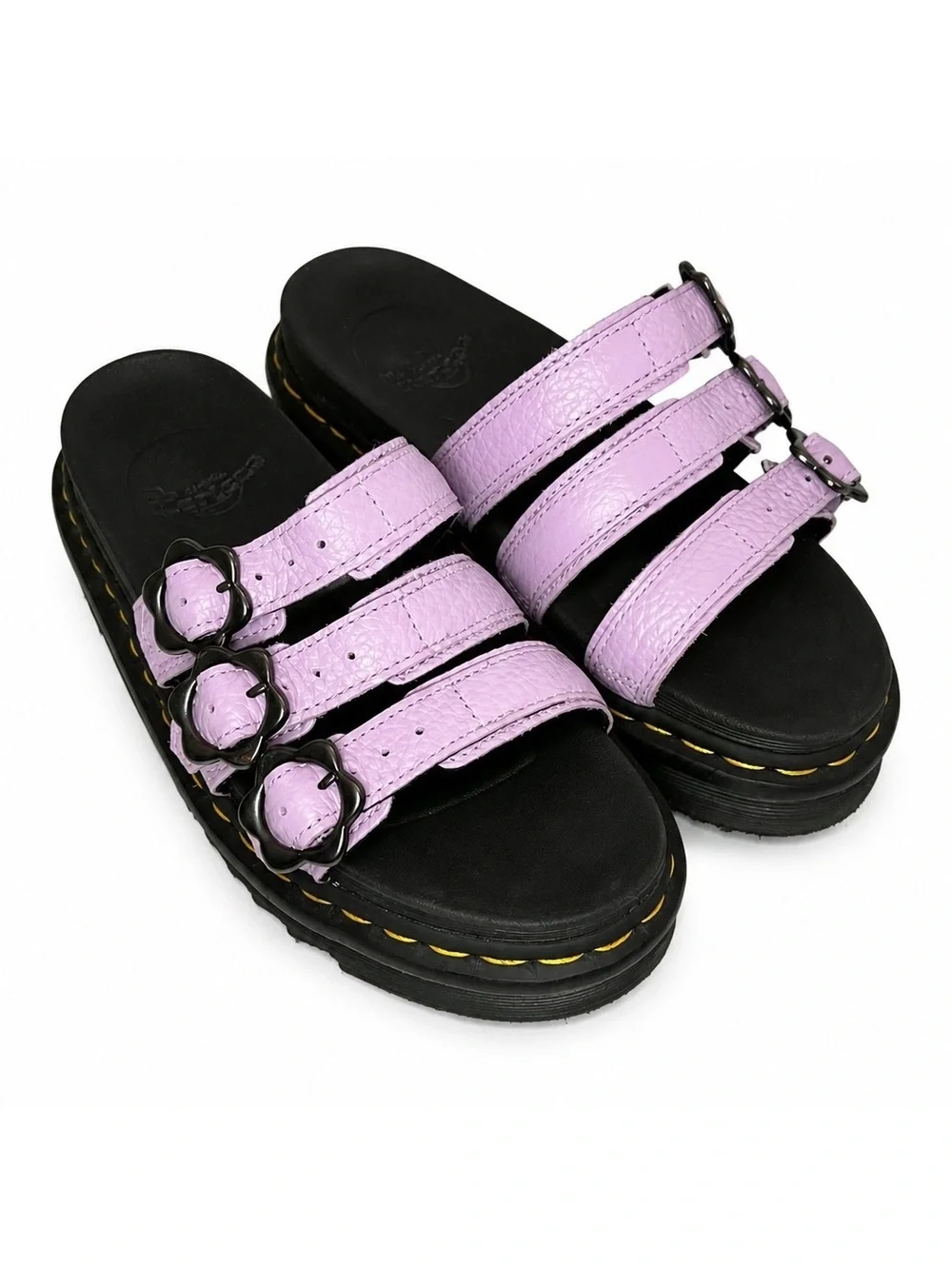 Dr. Martens Blaire Slide Flower Buckle Lilac Sandals Women’s 8 EU39 Platform